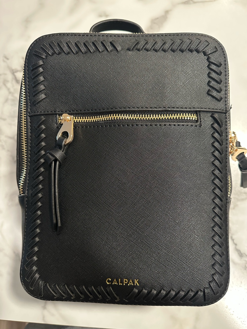 NEW Calpak Black Mini Backpack with Gold Hardware